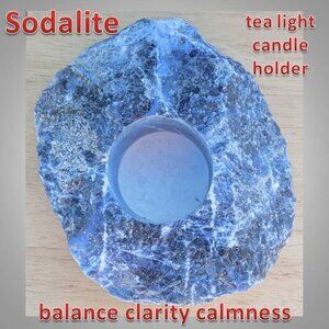 Sodalite Blue Tea Light Candle Holder